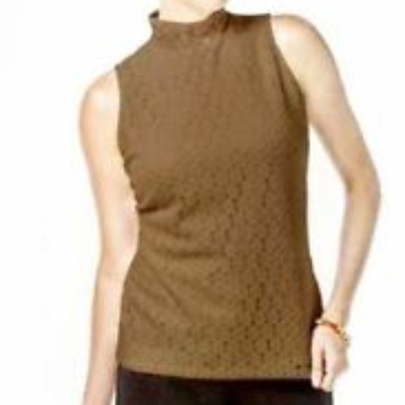 Charter Club Lace Mock-Neck Top NWT - Picture 1 of 4